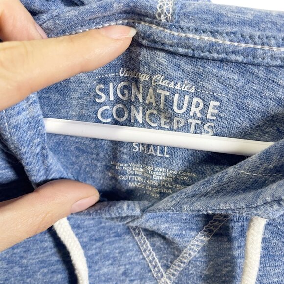 Signature Concepts Vintage Classics Small Blue St. Louis Blues Hoodie Women’s - Picture 4 of 4